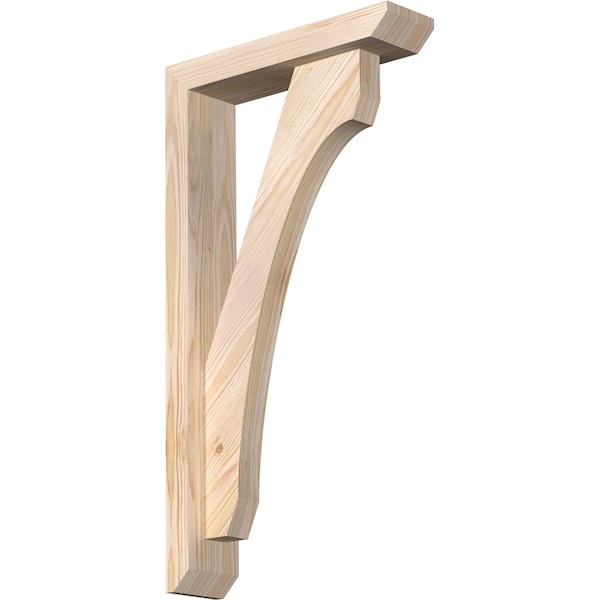 Ekena Millwork Legacy Slat Smooth Bracket w/ Offset Brace, Douglas Fir, 3 1/2"W x 14"D x 26"H BKT0402X14X26LEC06SDF - main